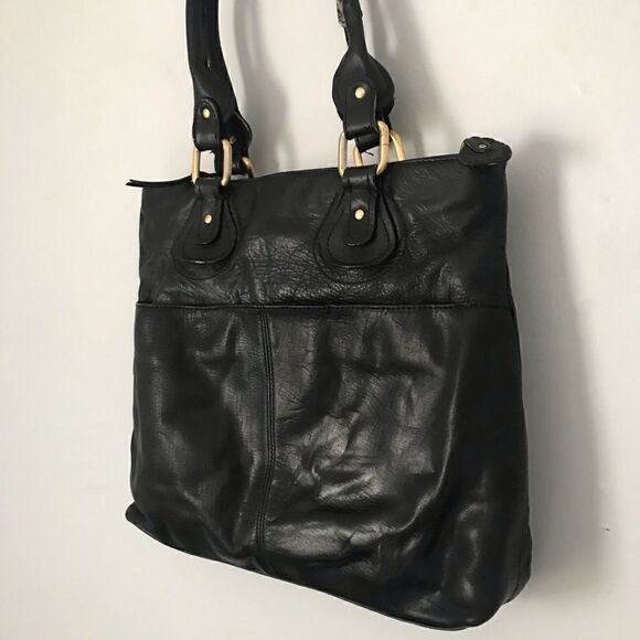 Rolfs black leather purse with gold hardware - Picture 13 of 13